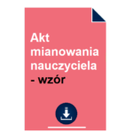 akt-mianowania-nauczyciela-wzor