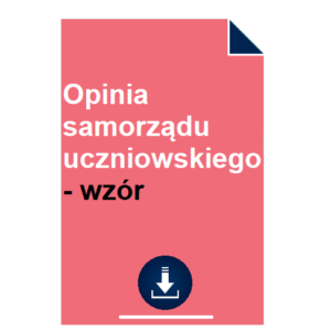 opinia-samorzadu-uczniowskiego-wzor