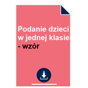 podanie-dzieci-w-jednej-klasie-wzor