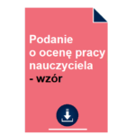 podanie-o-ocene-pracy-nauczyciela-wzor