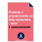 podanie-o-przywrocenie-na-liste-studentow-wzor-uzasadnienie