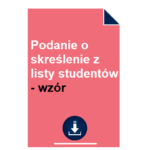 podanie-o-skreslenie-z-listy-studentow-wzor