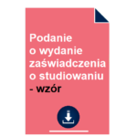 podanie-o-wydanie-zaswiadczenia-o-studiowaniu-wzor