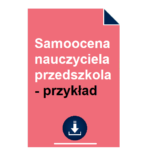 samoocena-nauczyciela-przedszkola-przyklad