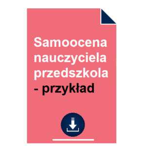 samoocena-nauczyciela-przedszkola-przyklad