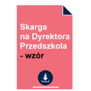 skarga-na-dyrektora-przedszkola-wzor