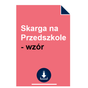 skarga-na-przedszkole-wzor