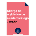 skarga-na-wykladowce-akademickiego-wzor