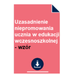 uzasadnienie-niepromowania-ucznia-w-edukacji-wczesnoszkolnej-wzor