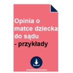 opinia-o-matce-dziecka-do-sadu-przyklady