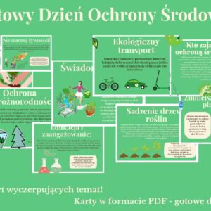 Gazetka Szkolna na Dzień Ochrony Środowiska - 20 kart!