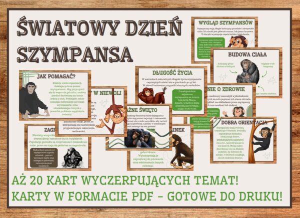 Światowy Dzień Szympansa - gazetka szkolna