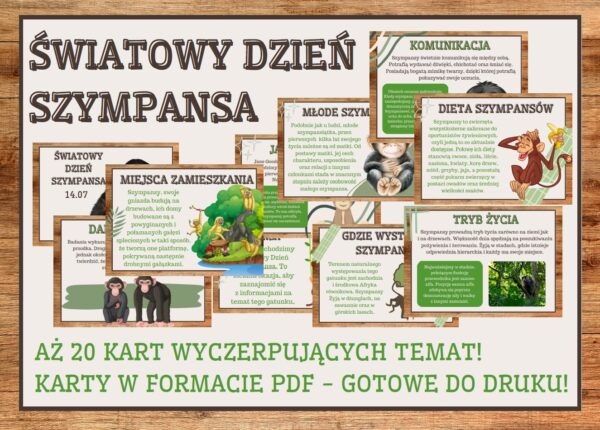 Światowy Dzień Szympansa - gazetka szkolna