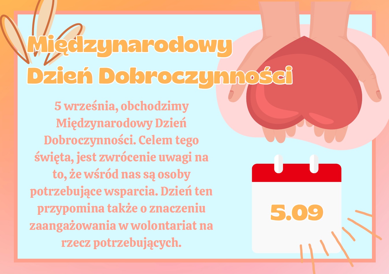 Gazetka szkolna na dzień dobroczynności 2