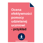 Ocena efektywności pomocy udzielanej uczniowi - przykład