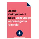 Ocena efektywności zajęć wczesnego wspomagania rozwoju