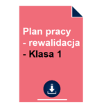 Plan pracy - rewalidacja - Klasa 1