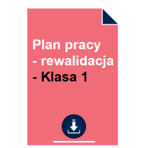 Plan pracy - rewalidacja - Klasa 1