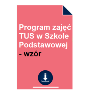 Program zajęć TUS w Szkole Podstawowej - wzór