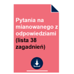 Pytania na mianowanego z odpowiedziami