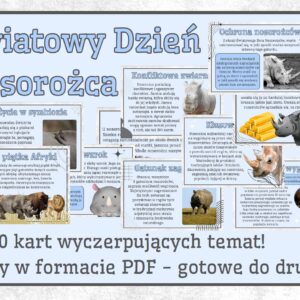 Światowy Dzień Nosorożca - gazetka szkolna