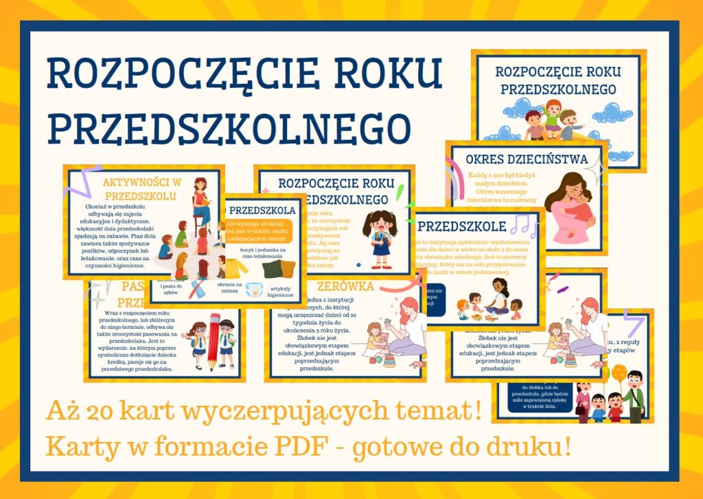 Rozpoczęcie Roku Przedszkolnego - Gazetka - aż 20 kart! - 2025