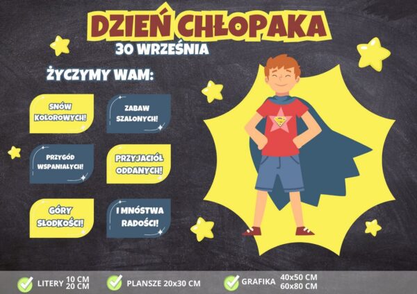 grafika dekoracja na Dzień chłopaka