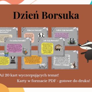 Gazetka szkolna na Dzień Borsuka