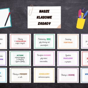 Nasze klasowe zasady - dekoracja szkolna