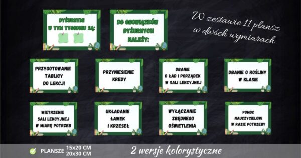 Obowiązki dyżurnego gazetka szkolna - dekoracja 1