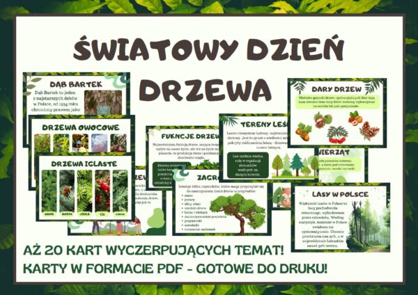 Światowy Dzień Drzewa - Gazetka szkolna do druku - 2