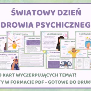 Światowy Dzień Zdrowia Psychicznego - Gazetka szkolna - do druku