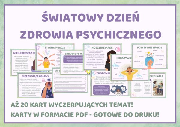 Światowy Dzień Zdrowia Psychicznego - Gazetka szkolna - do druku