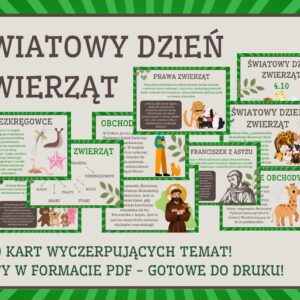 Światowy Dzień Zwierząt - gazetka szkolna