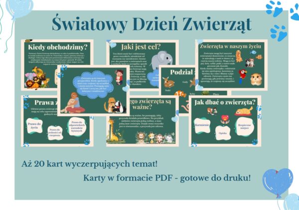 Światowy Dzień Zwierząt - gazetka szkolna