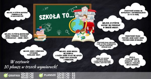 Szkoła to - grafika na gazetkę szkolną PDF