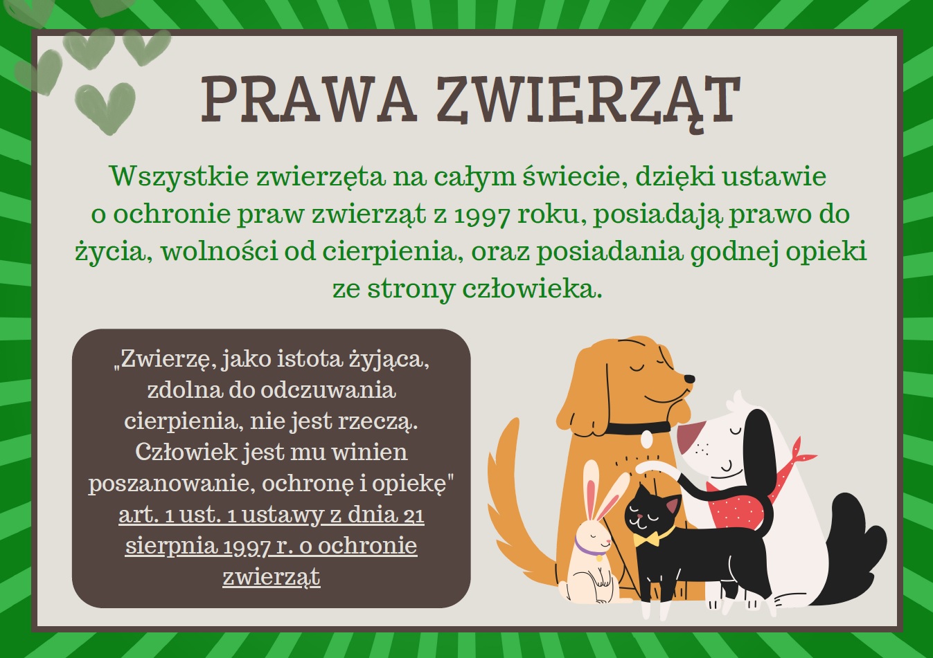 gazetka szkolna na Dzień Zwierząt - przykładowa karta gazetki - 2