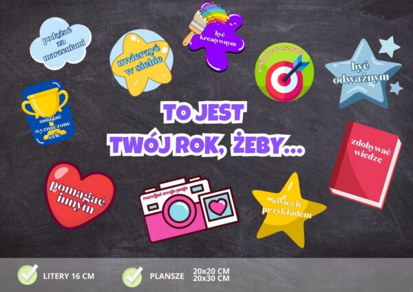 „To jest twój rok, żeby…” układ 1 - gazetka na rozpoczęcie roku szkolnego