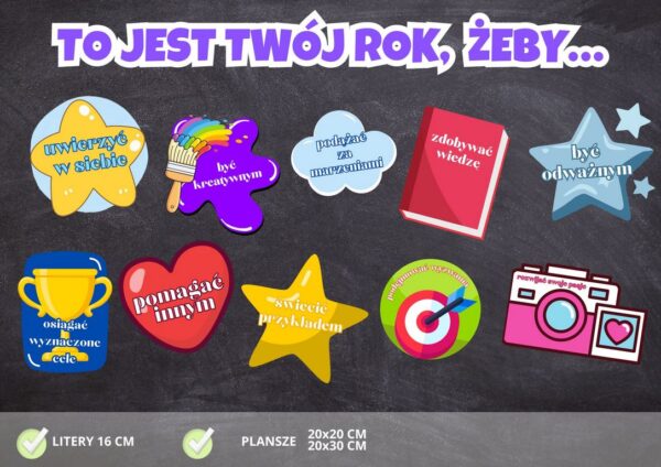 „To jest twój rok, żeby…” układ 2 gazetka na rozpoczęcie roku szkolnego