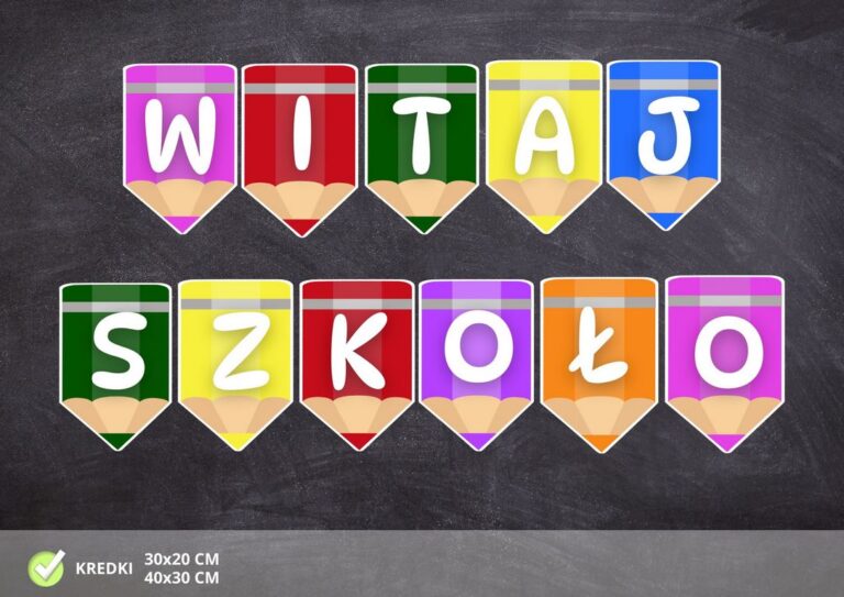 „Witaj Szkoło” dekoracja na rozpoczęcie roku szkolnego - girlandy - 2025