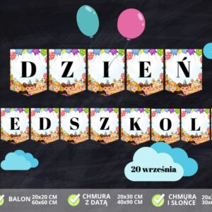 Dzień Przedszkolaka - dekoracja i napis XL