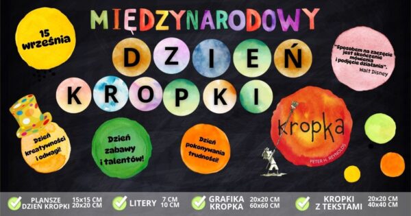 Międzynarodowy Dzień Kropki - dekoracja do druku