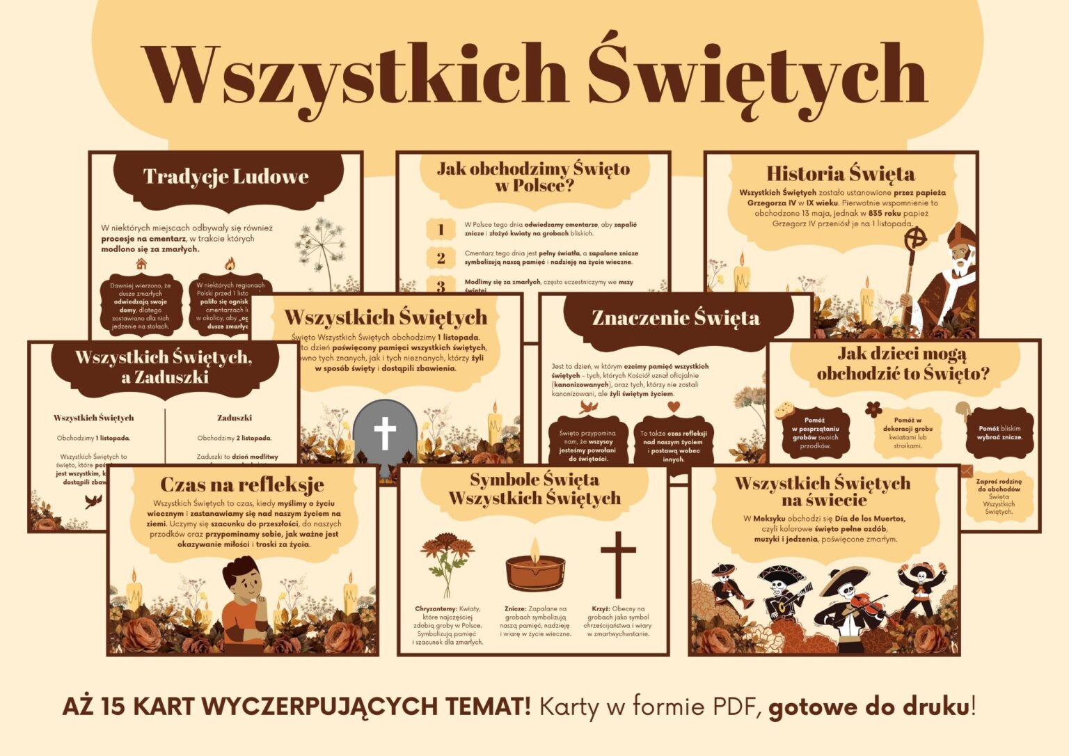 Wszystkich Świętych - Gazetka szkolna - PDF do druku - 2025
