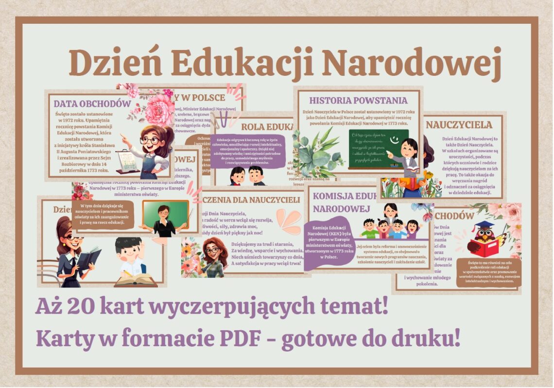 Dzień Edukacji Narodowej - Gazetka szkolna - aż 20 kart PDF! - 2025