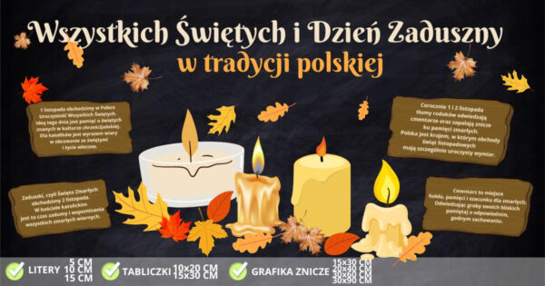 Dekoracja na Wszystkich Świętych - PDF do druku