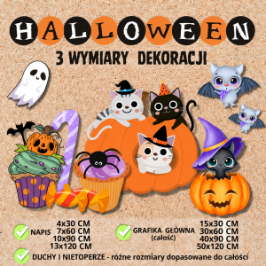 Dekoracja szkolna na HALLOWEEN - 3 rozmiary