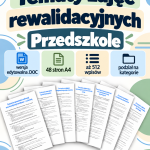 Przykładowe tematy zajęć rewalidacyjnych - Przedszkole