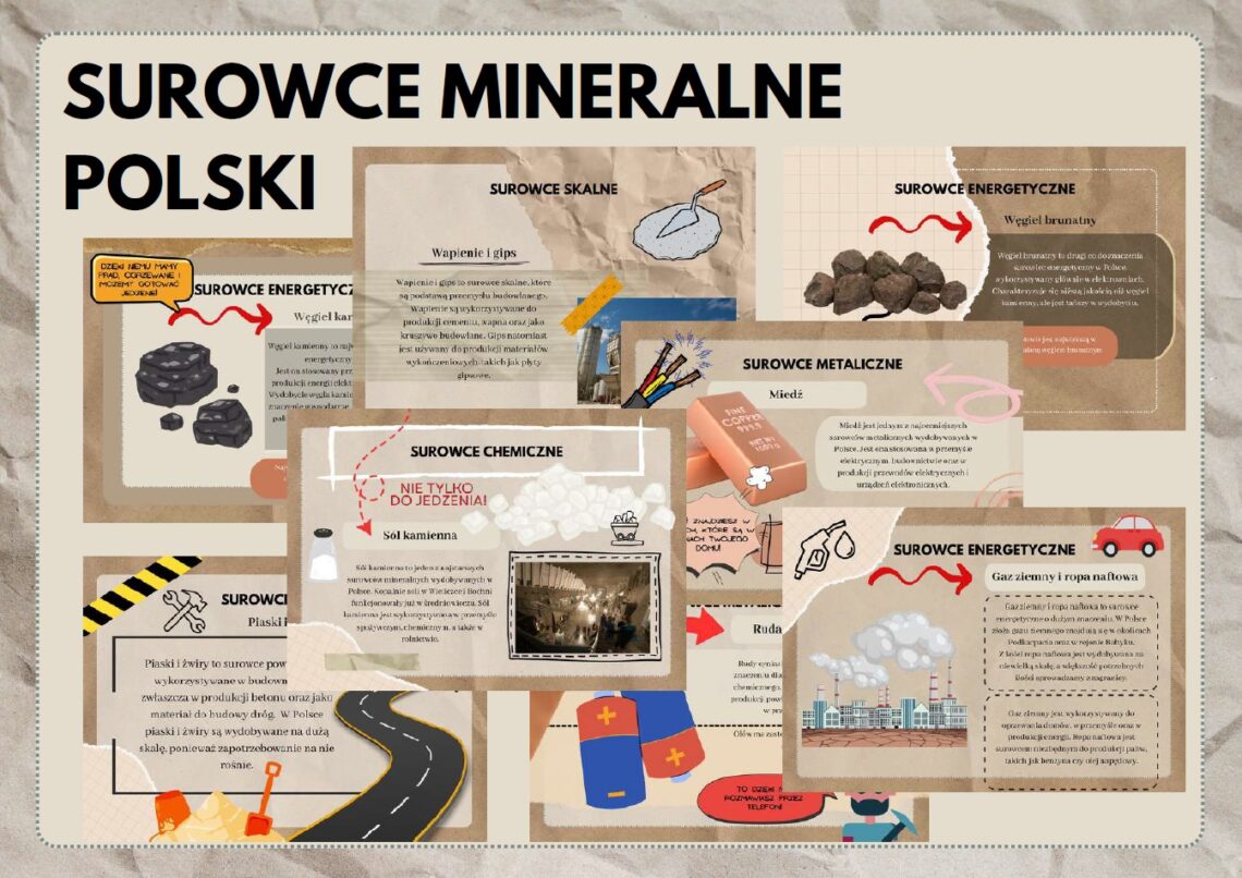 Surowce Mineralne Polski - Gazetka szkolna do druku (PDF) - 2025