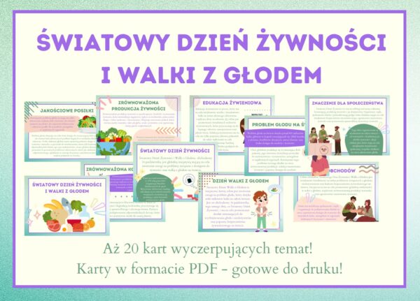 Światowy Dzień Żywności i Walki z Głodem - gazetka szkolna - pdf