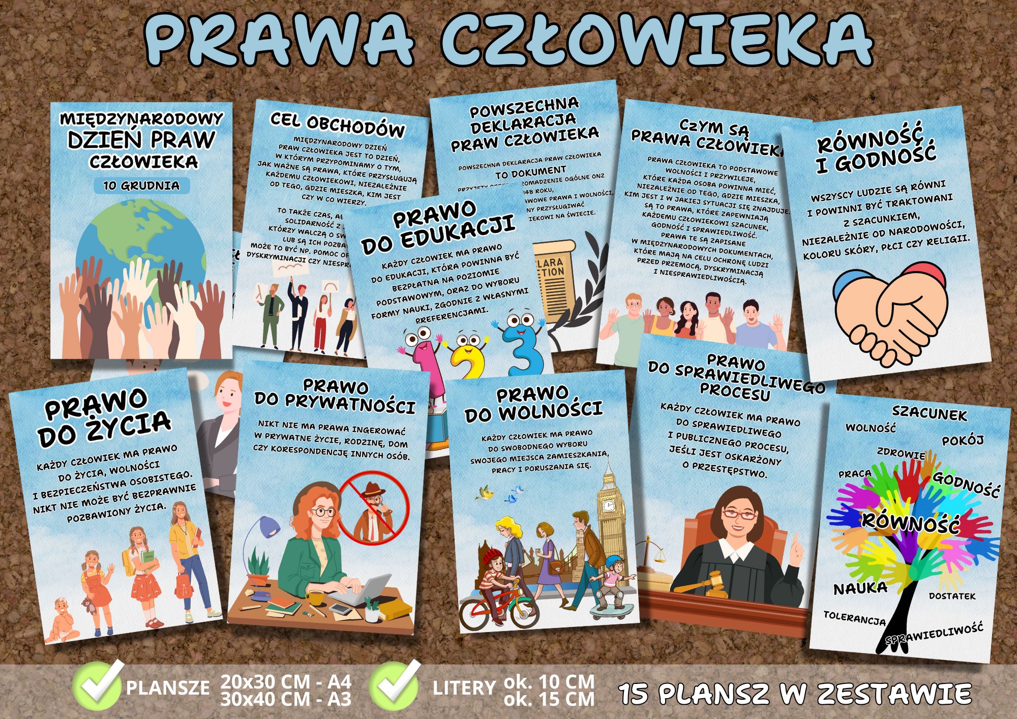 Gazetka o prawach człowieka - 15 plansz - 2026